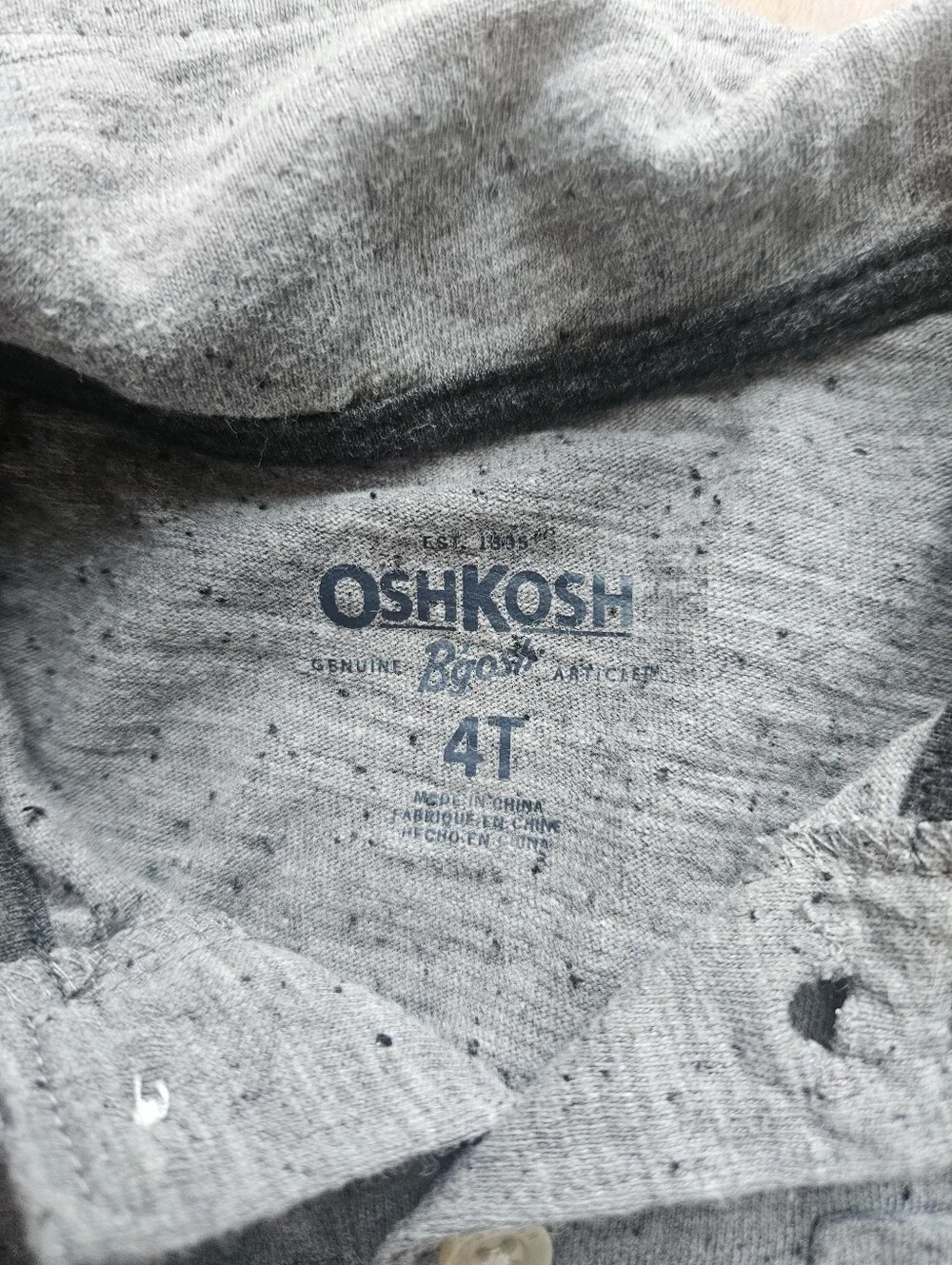 Osh Kosh Gray Polo Tee 4t